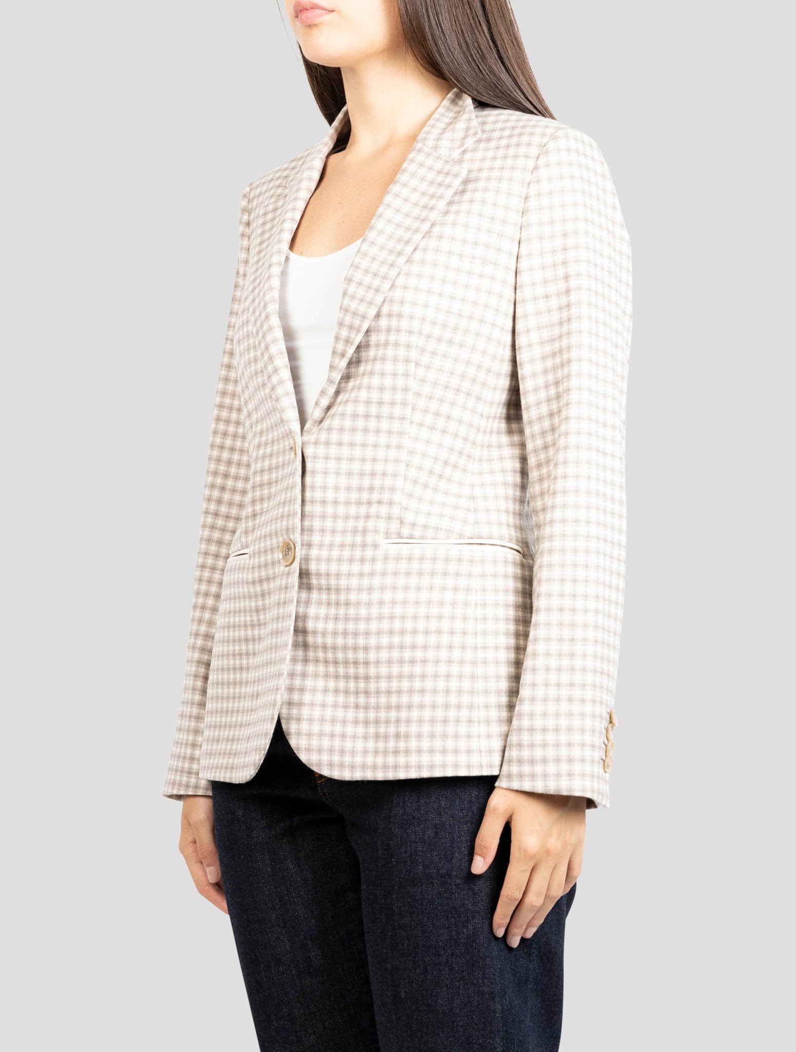 Kiton Gray Brown Virgin Wool Ea Blazer