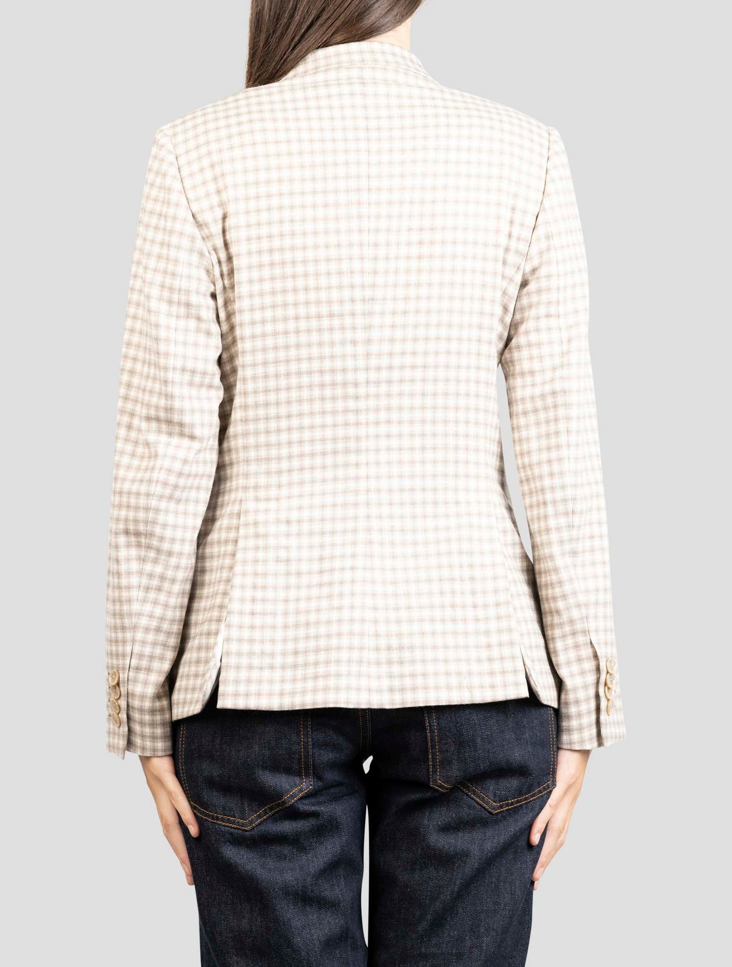 Kiton Gray Brown Virgin Wool Ea Blazer