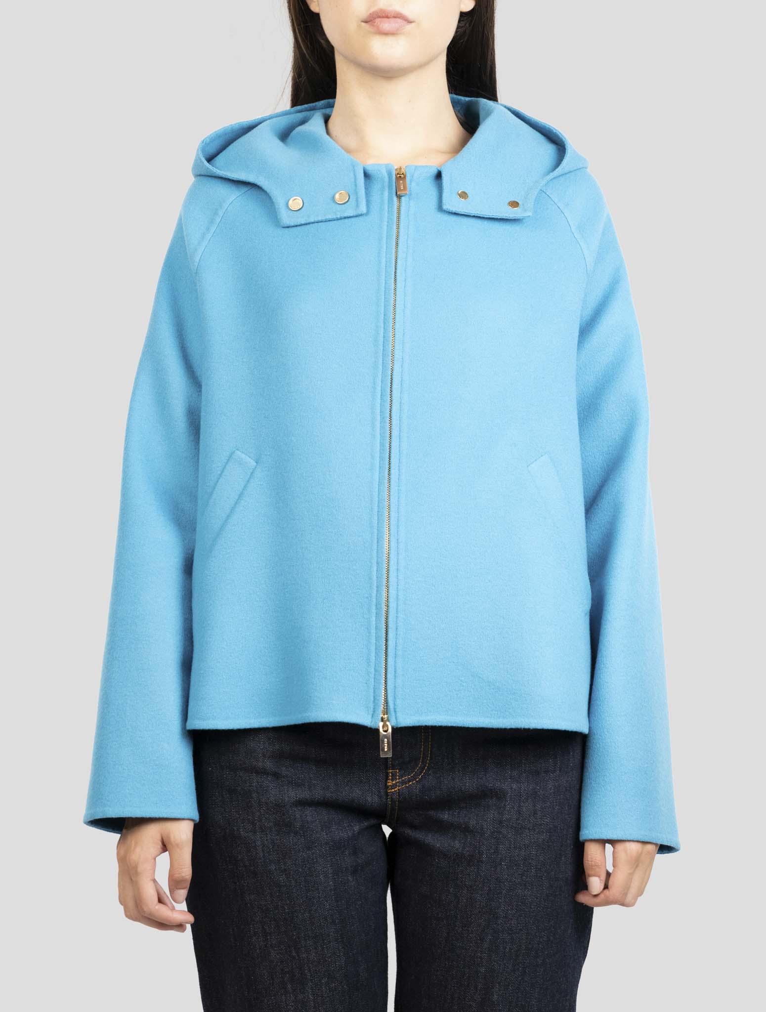 Kiton Light Blue Cashmere Coat