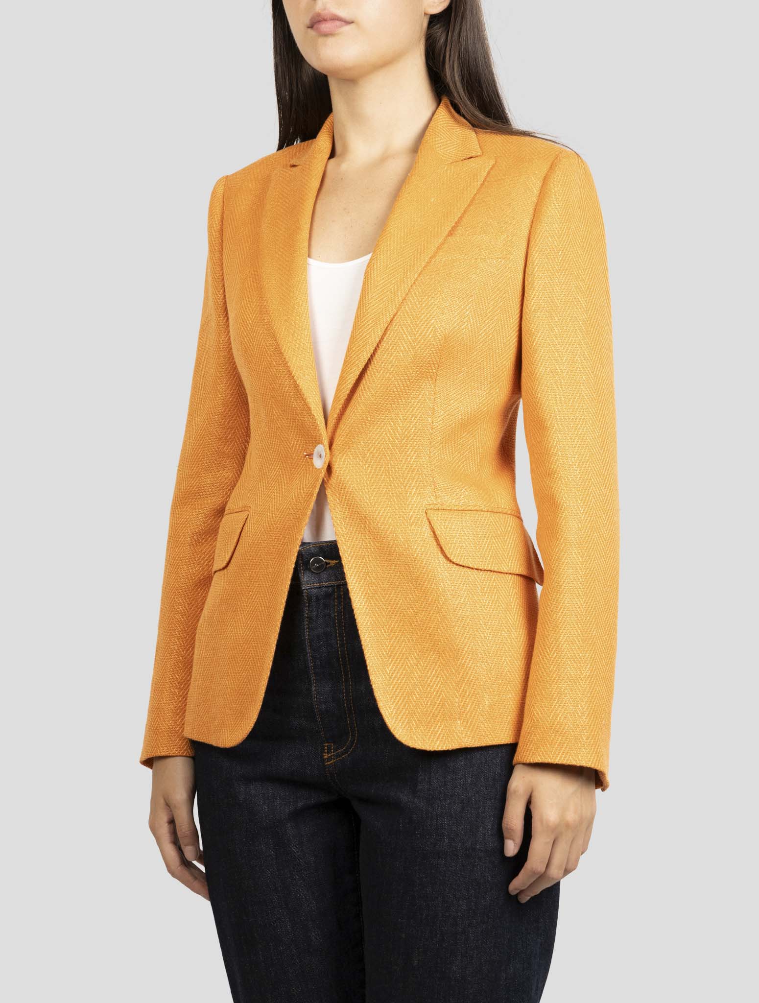 Kiton Beige Linen Wool Silk Lyocell Blazer