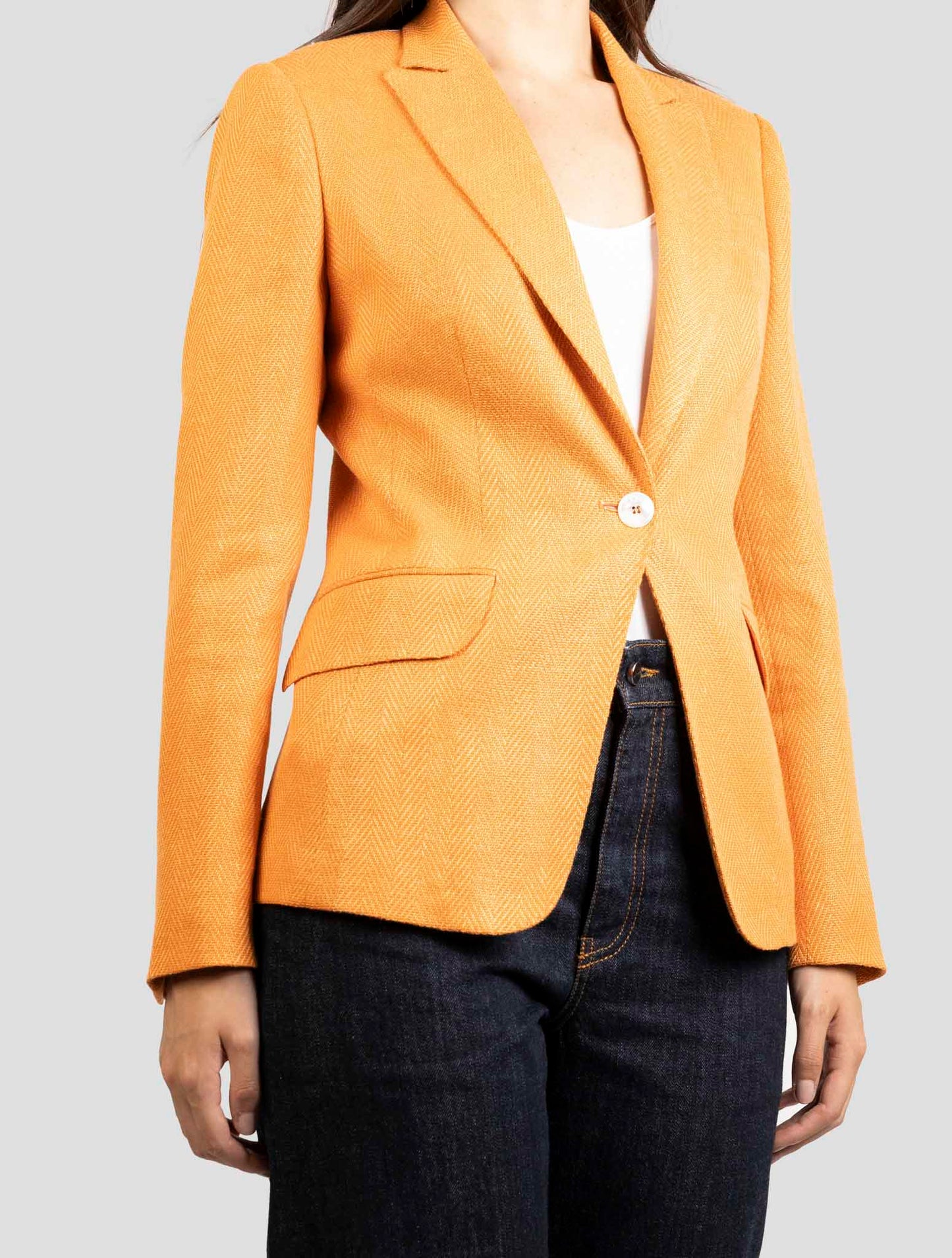 Kiton Beige Linen Wool Silk Lyocell Blazer