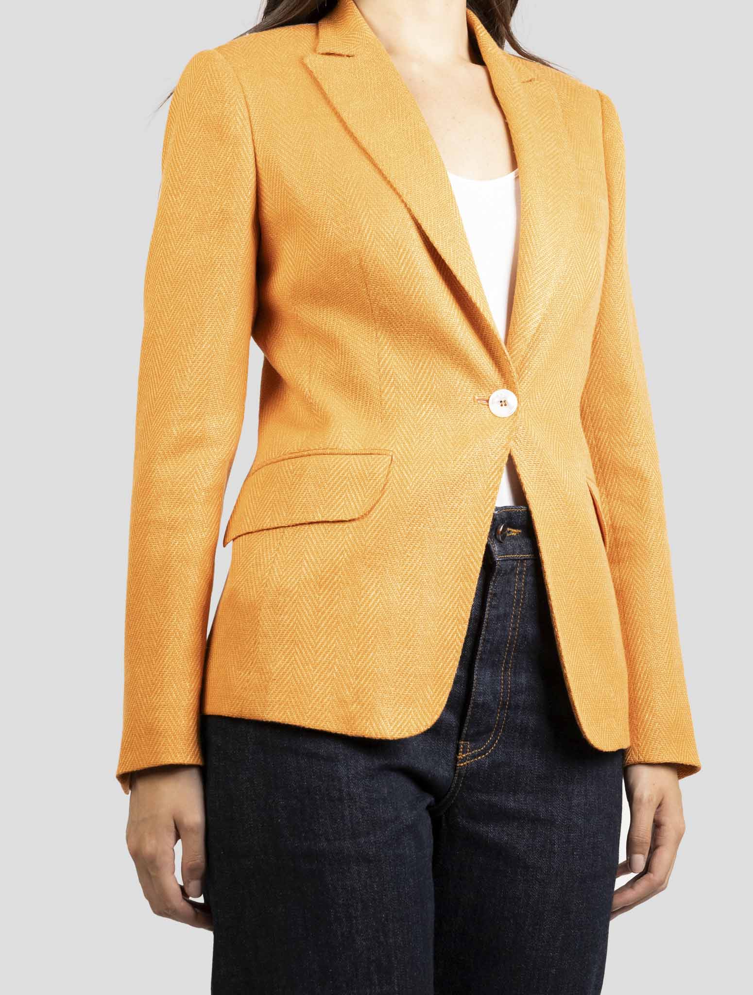 Kiton Beige Linen Wool Silk Lyocell Blazer