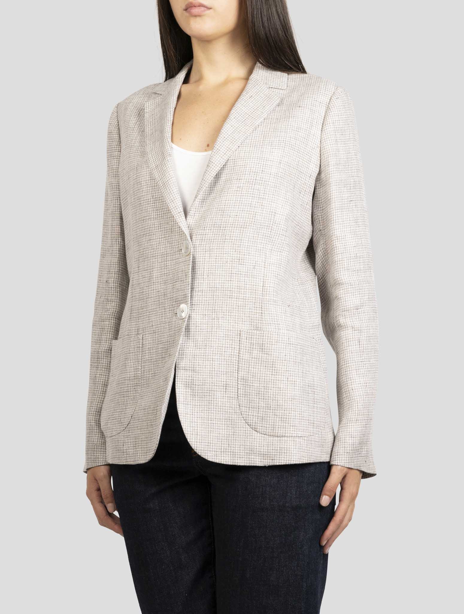 Kiton Gray Linen Blazer