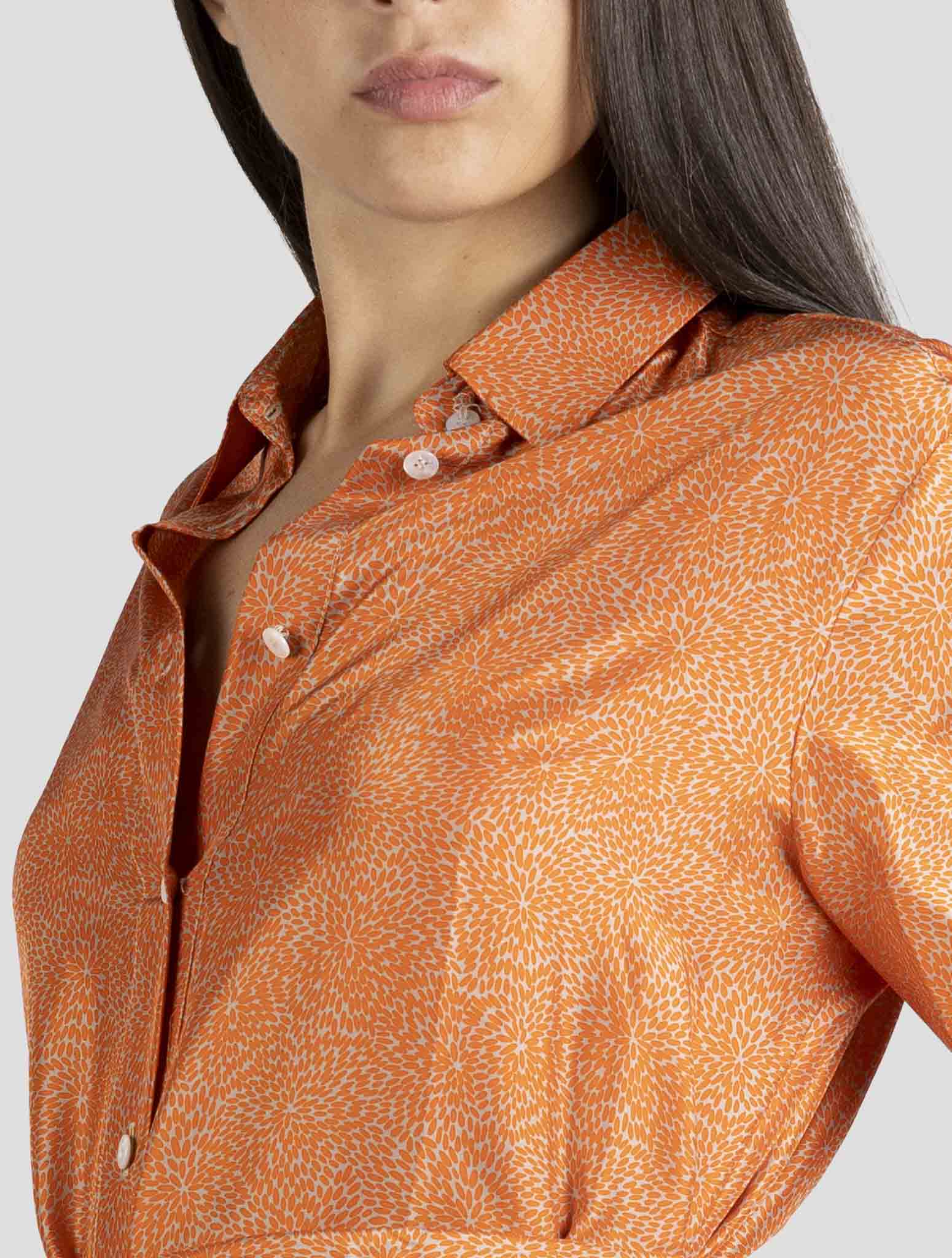 Kiton Orange Silk Dress