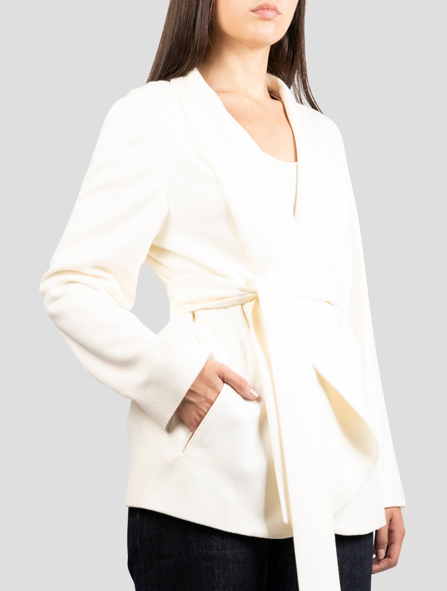 Kiton White Cashmere Blazer