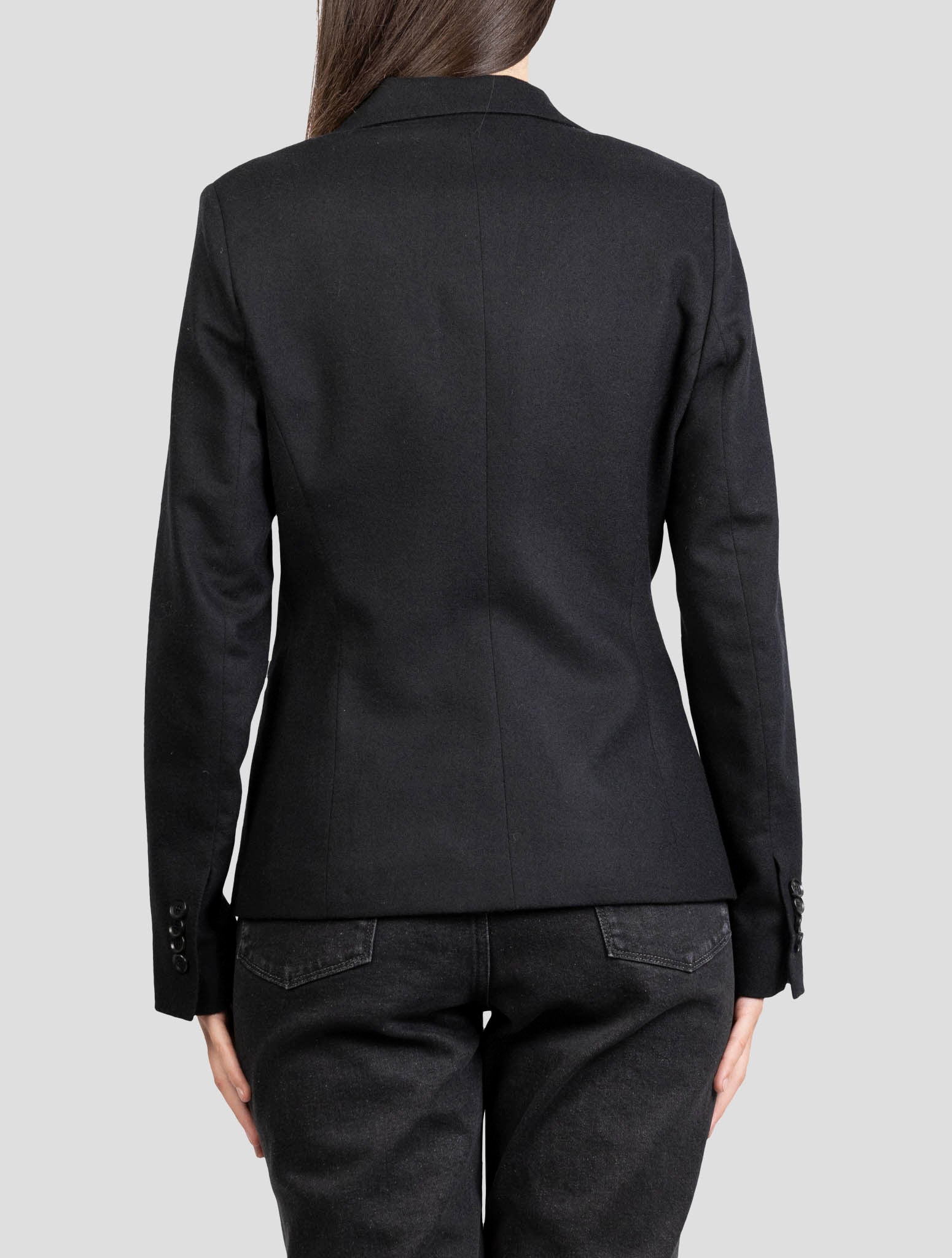 Kiton Black Virgin Wool Pa Ea Blazer
