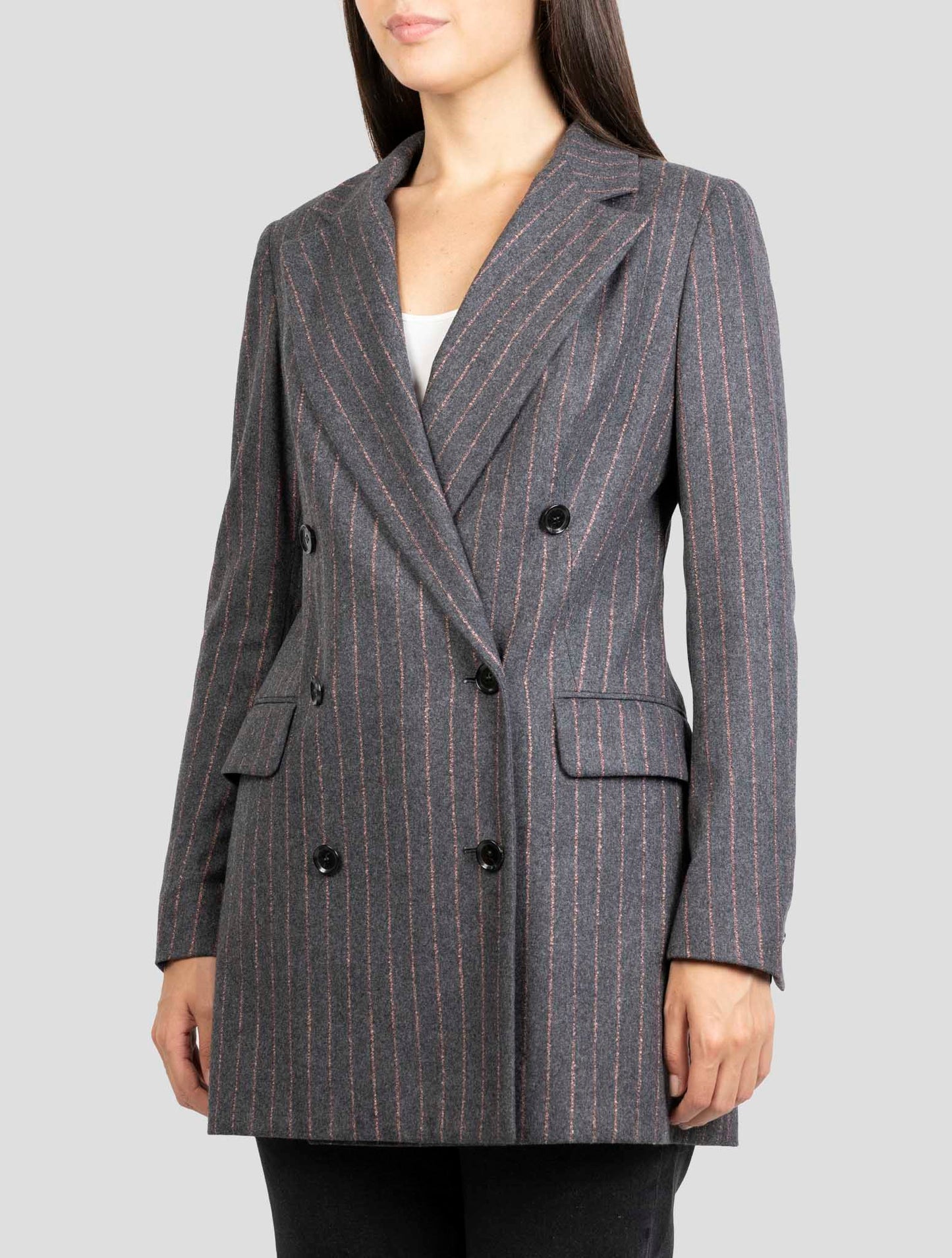 Kiton Dark Gray Virgin Wool Cashmere Blazer