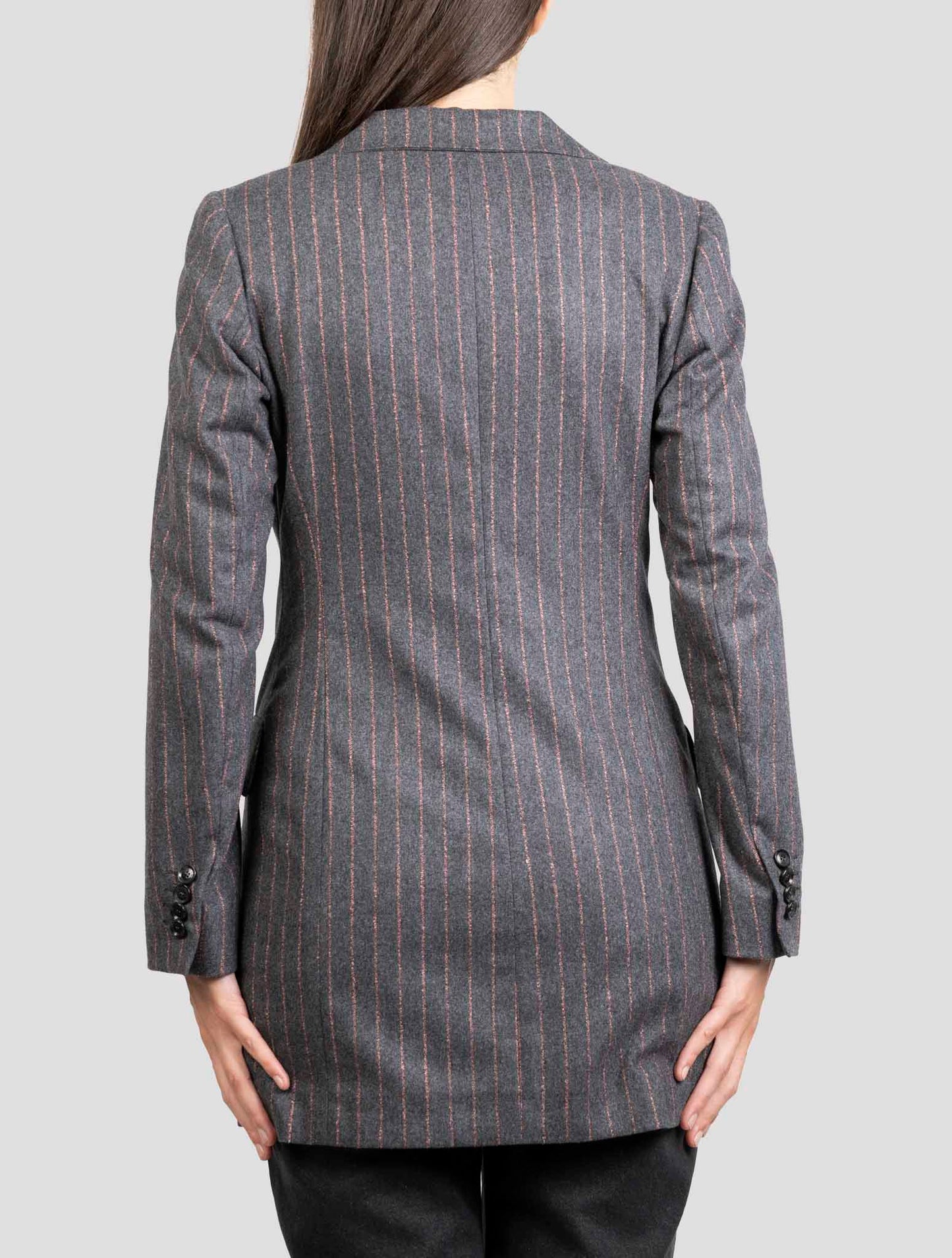 Kiton Dark Gray Virgin Wool Cashmere Blazer