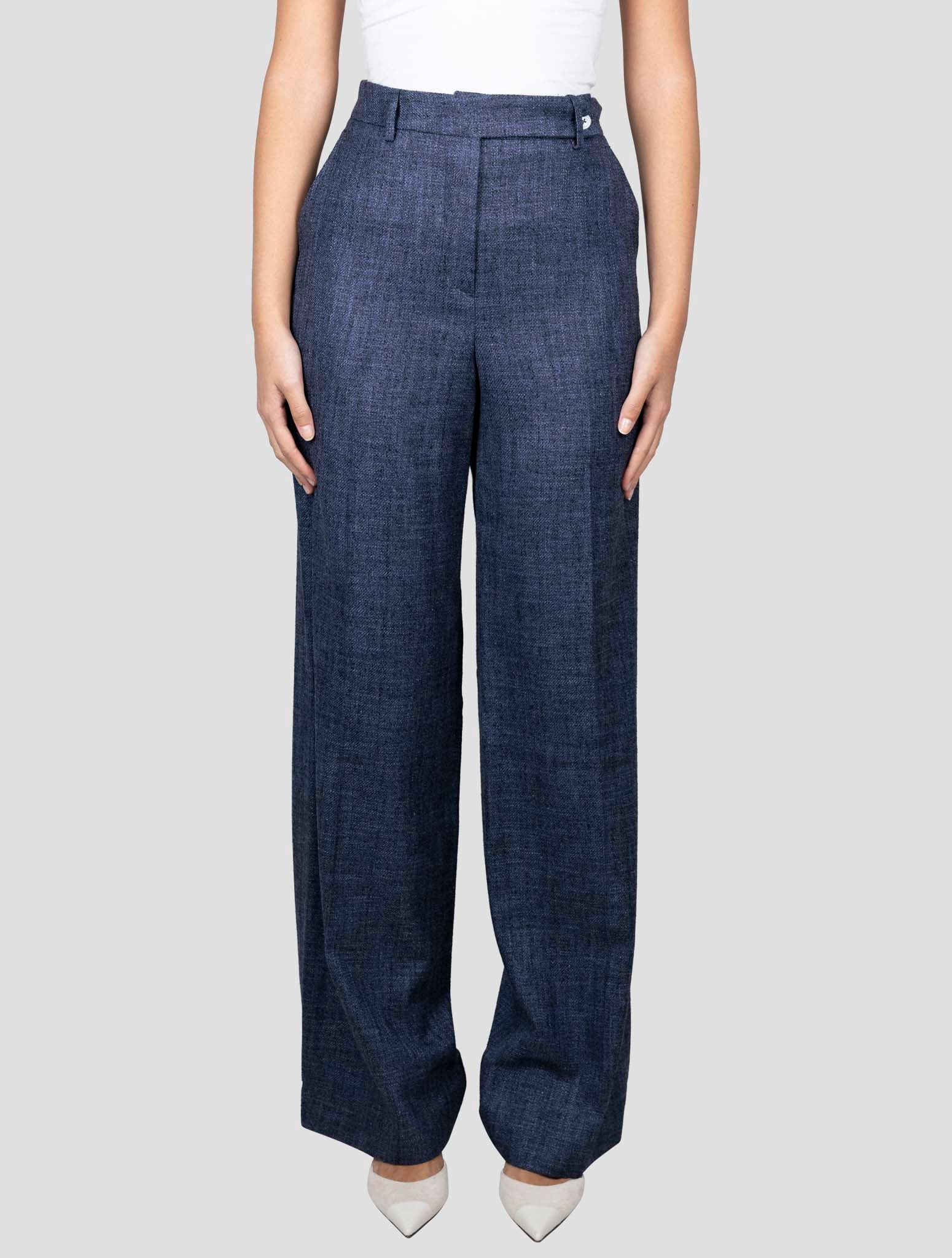 Kiton Blue Cashmere Silk Cotton Pants