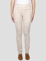 Kiton Beige Leather Suede Pants