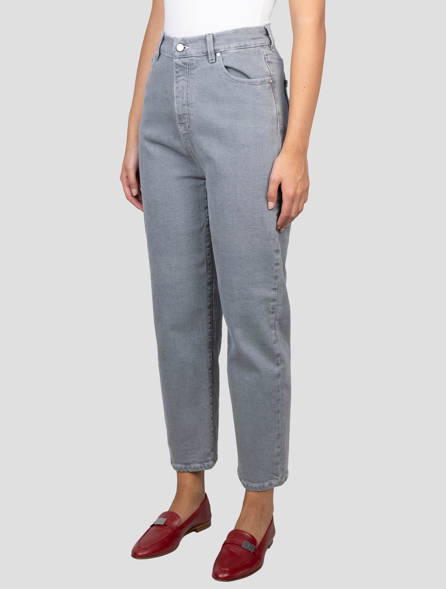 Kiton Gray Cotton Ea Jeans