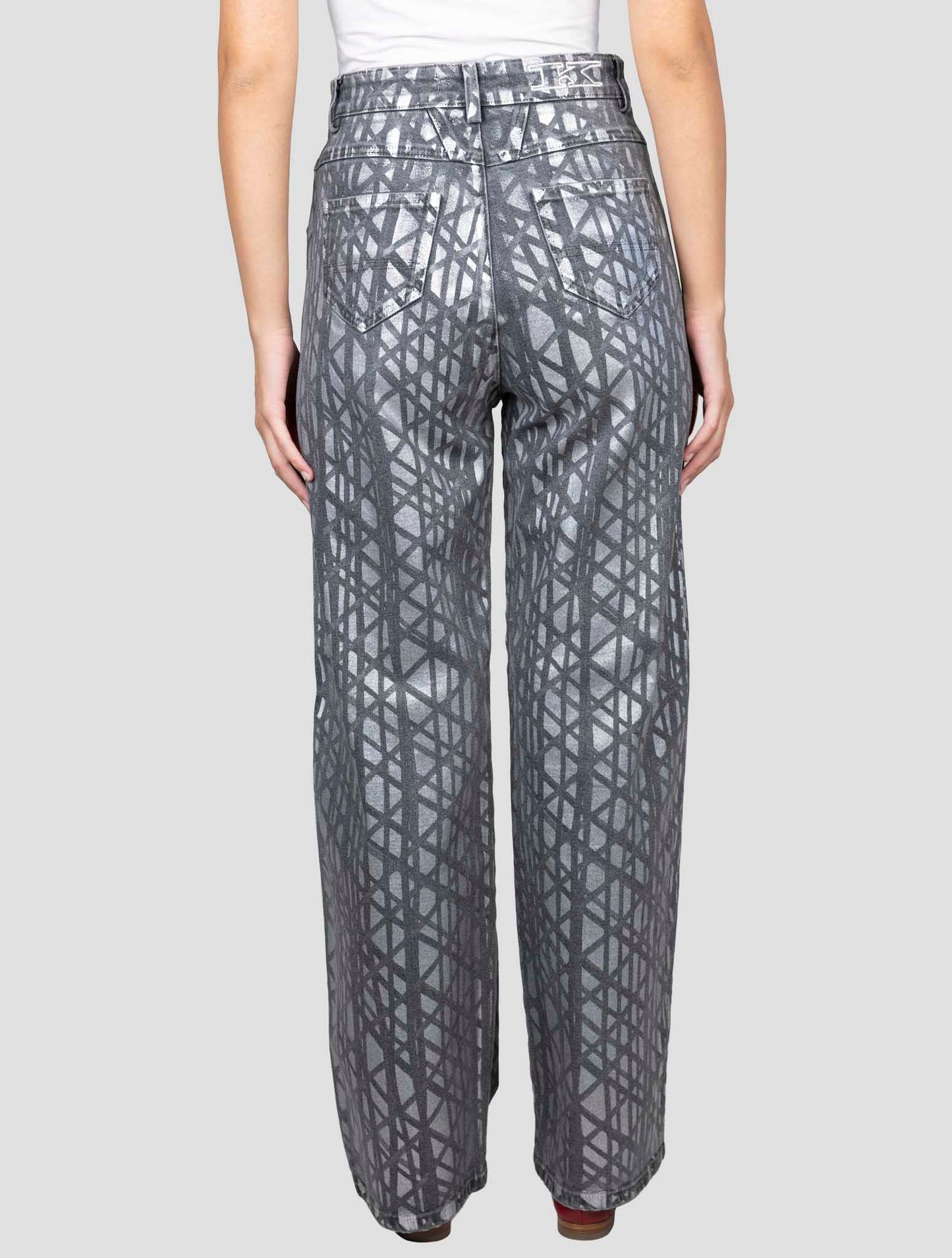 Kiton Gray Silver Cotton Ea Jeans