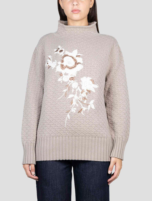 Kiton Brown Cashmere Sweater Turtleneck