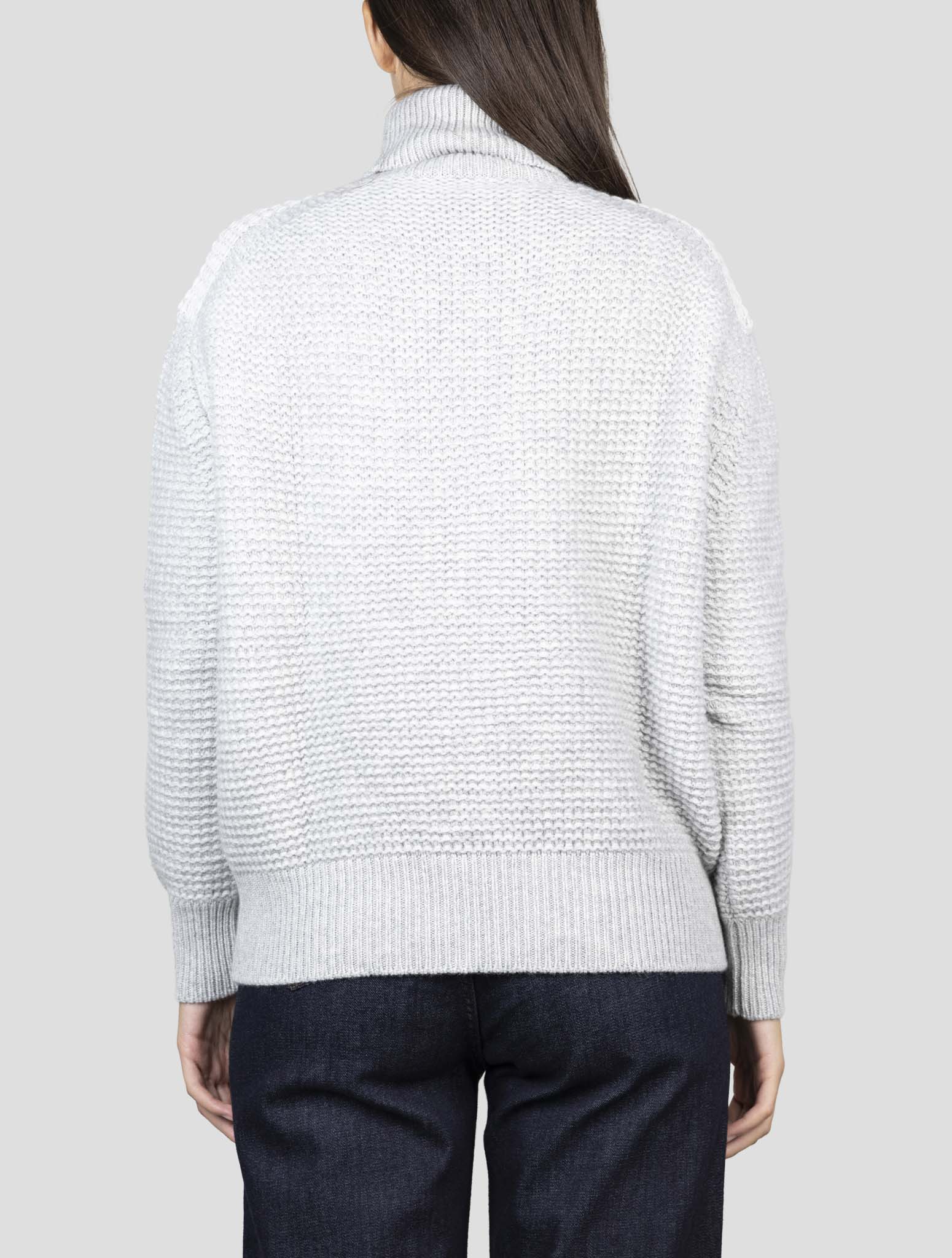 Kiton Gray Cashmere Sweater Turtleneck
