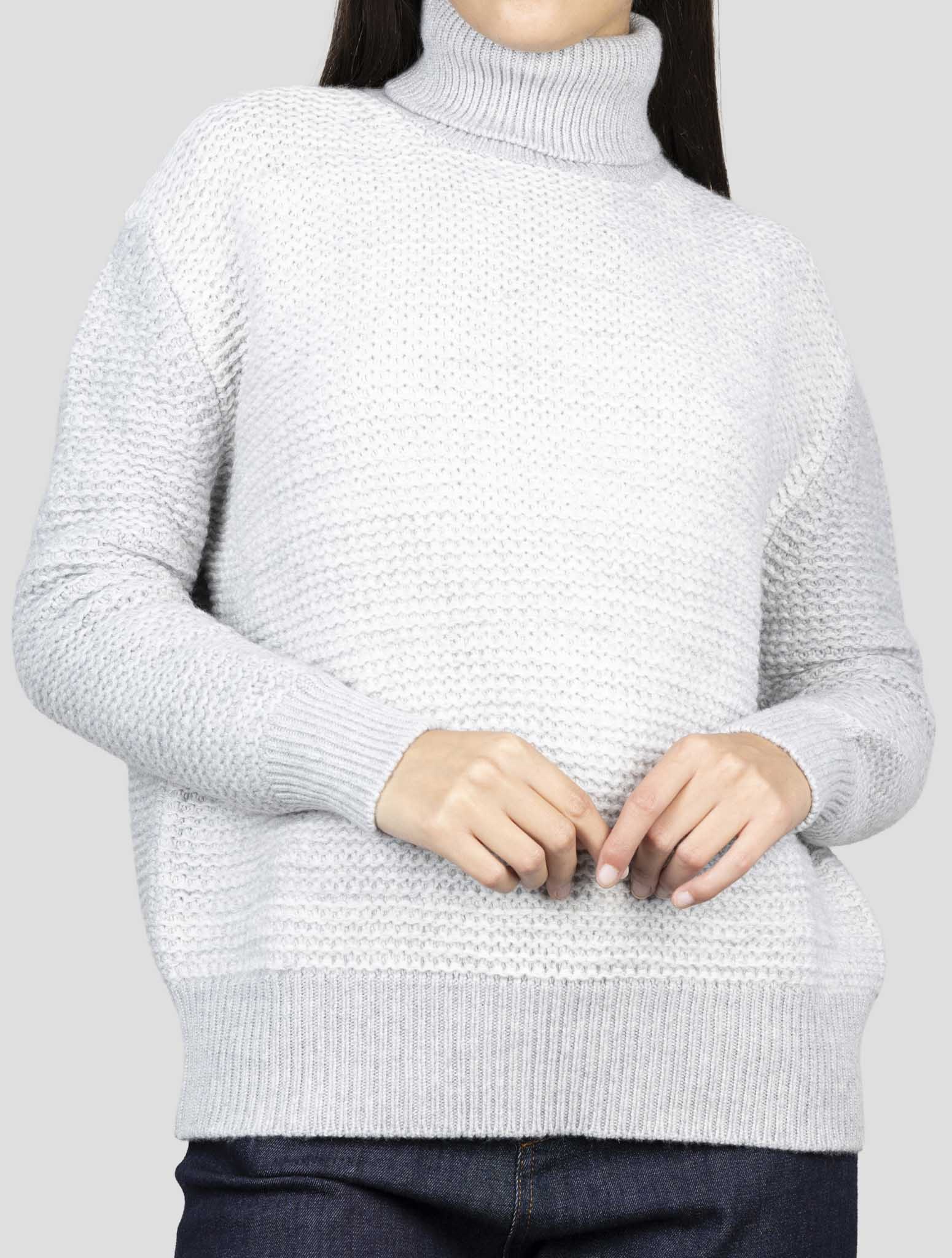 Kiton Gray Cashmere Sweater Turtleneck