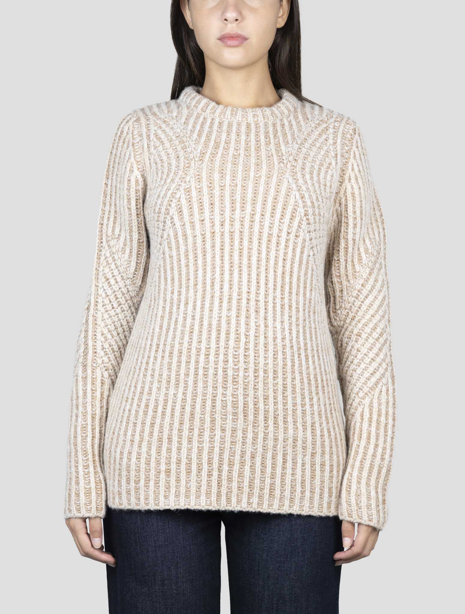 Kiton Brown Camel Cashmere Silk Sweater Crewneck
