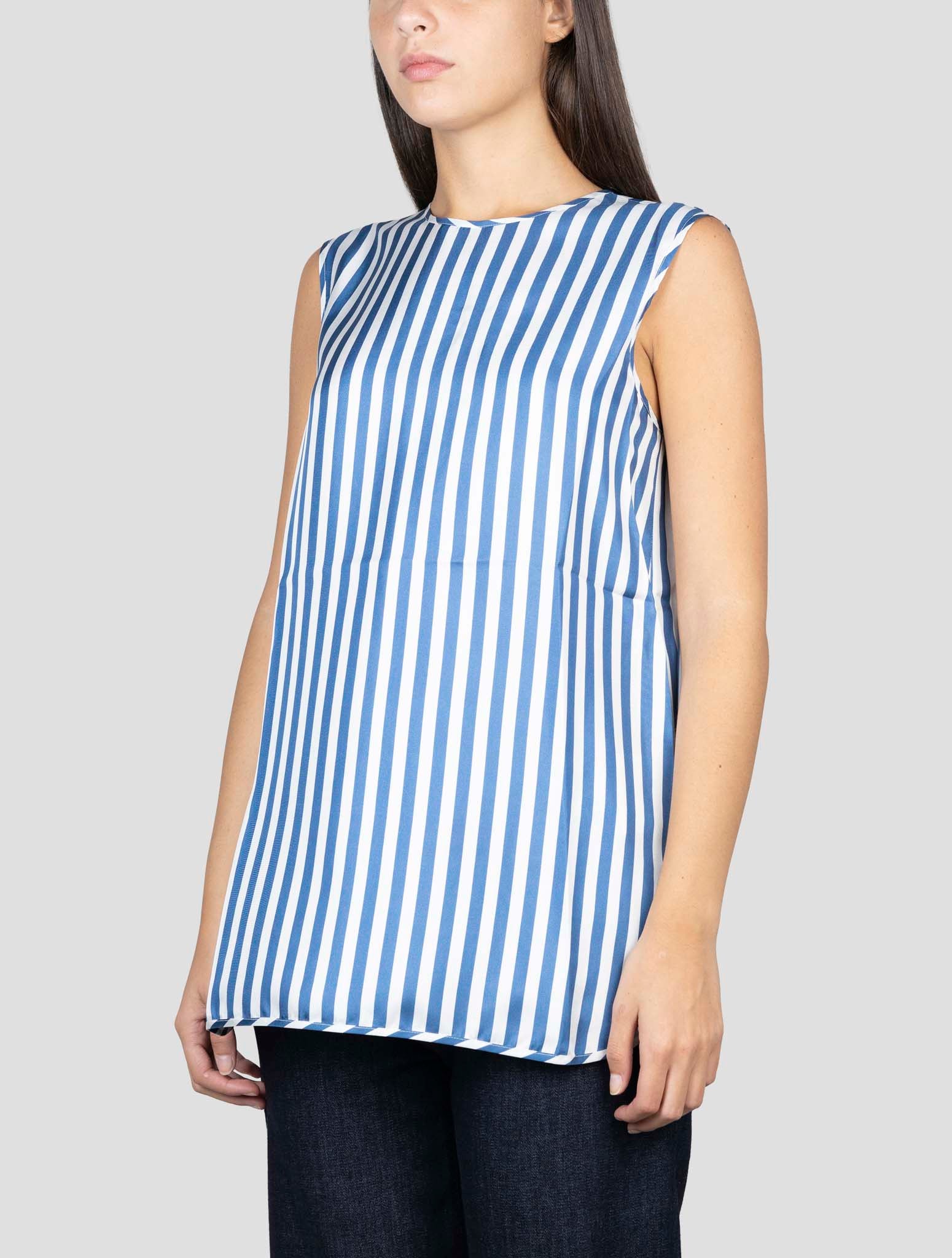 Kiton Blue White Silk Shirt