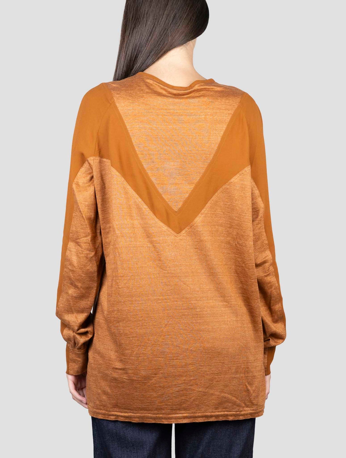 Kiton Brown Linen Sweater Crewneck