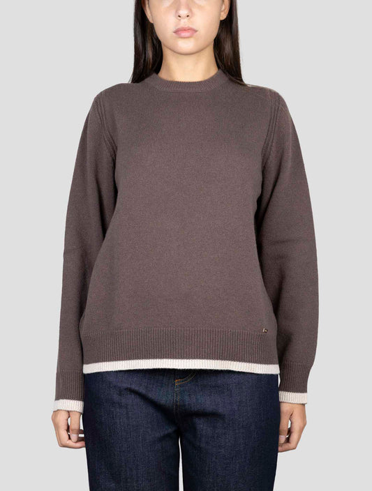 Kiton Brown Cashmere Sweater Crewneck