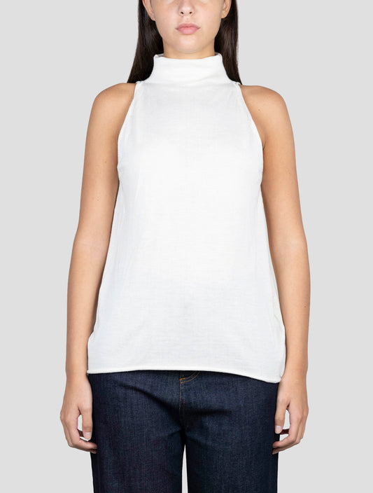 Kiton White Cashmere Silk Sweater Turtleneck