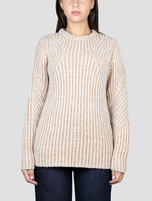 Kiton Brown Camel Cashmere Silk Sweater Crewneck