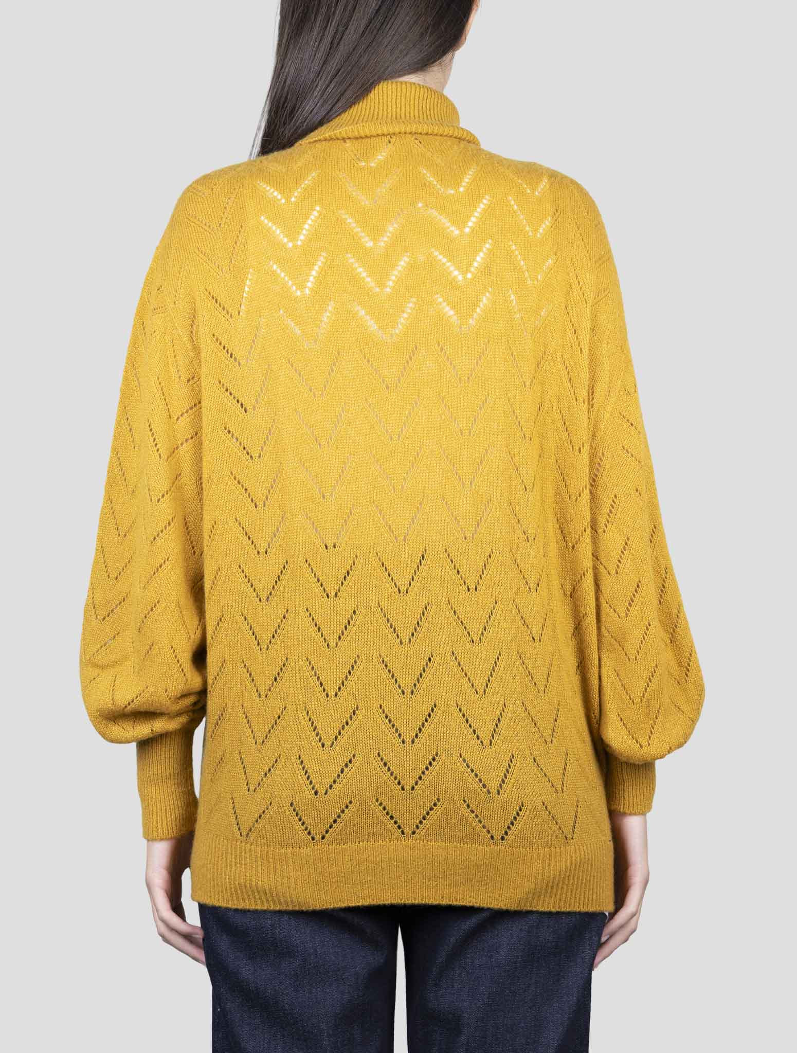Kiton Brown Cashmere Silk Sweater Turtleneck