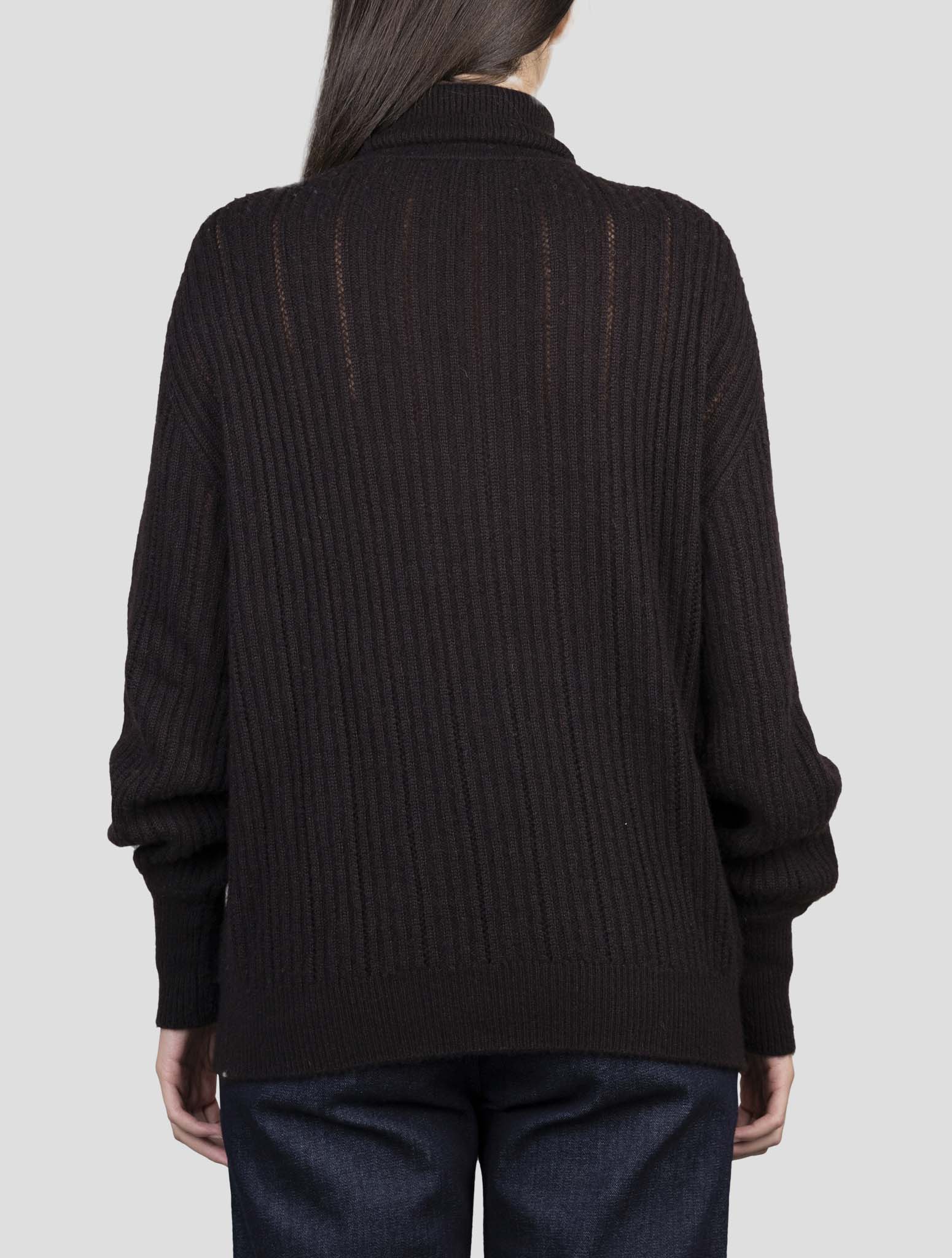 Kiton Brown Cashmere Silk Sweater Turtleneck