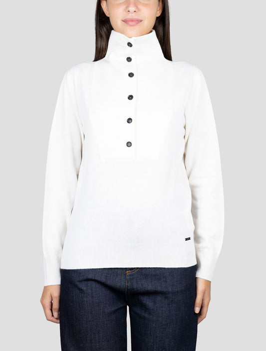 Kiton White Cashmere Sweater Polo