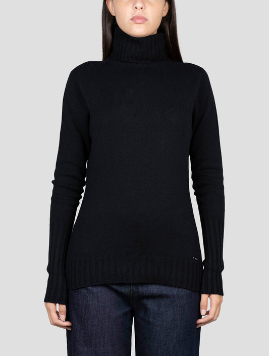 Kiton Black Cashmere Sweater Turtleneck