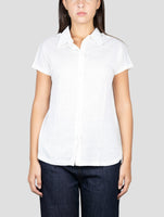 Kiton White Linen Short Sleeve Shirt