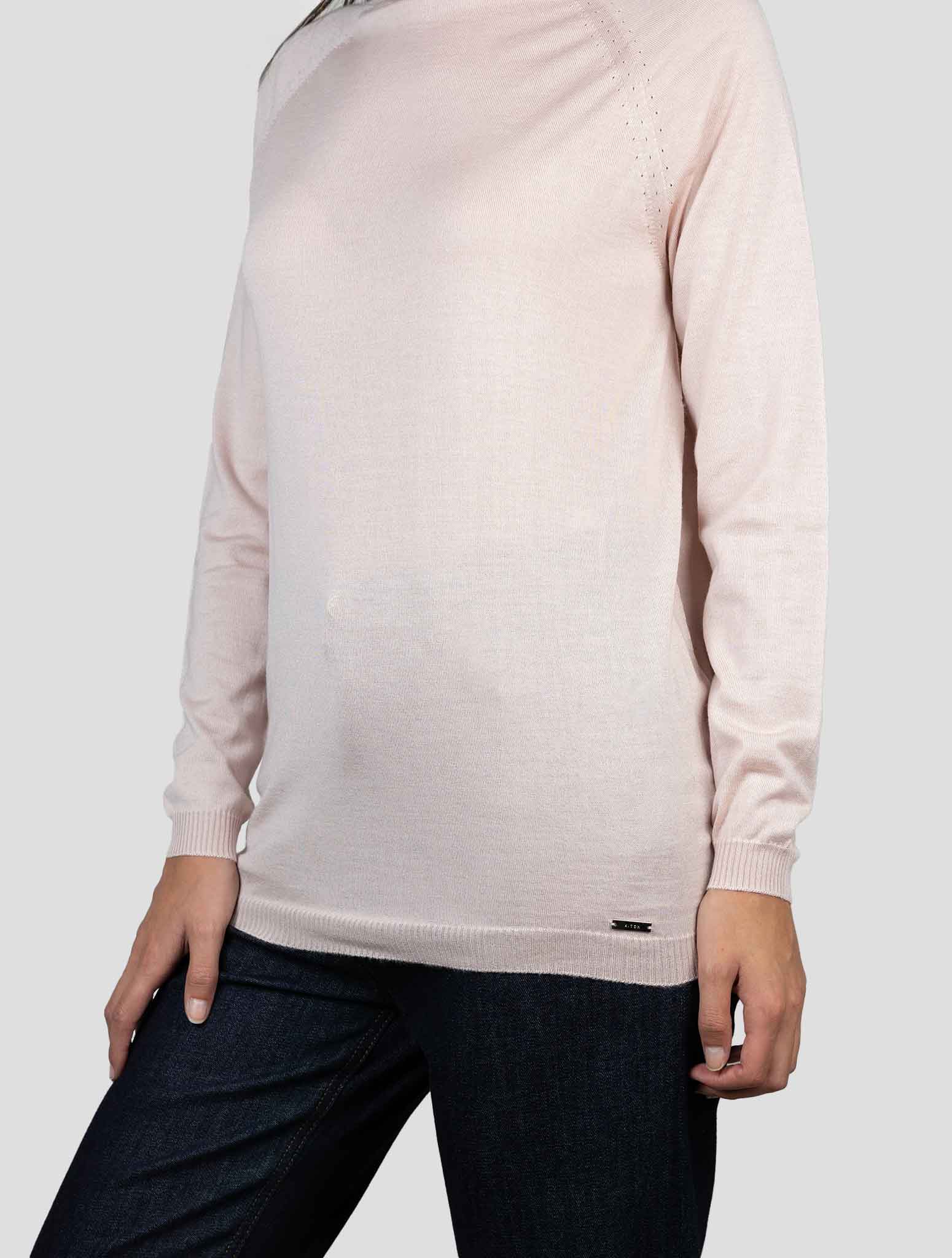 Kiton Pink Cashmere Silk Sweater Turtleneck