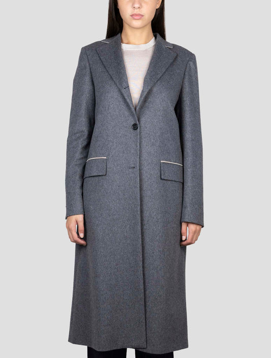 Kiton Gray Cashmere Overcoat