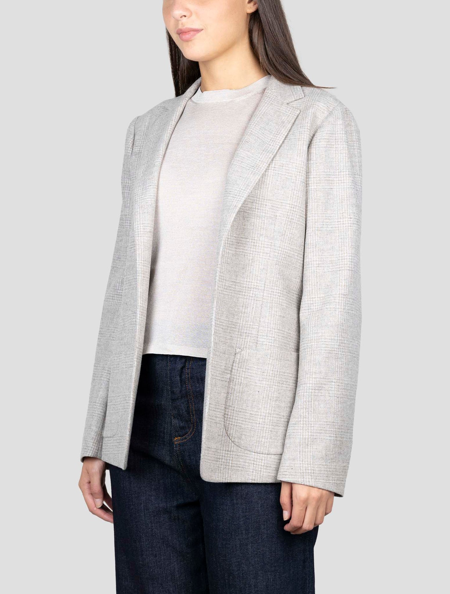 Kiton Gray Virgin Wool Cashmere Ea Blazer