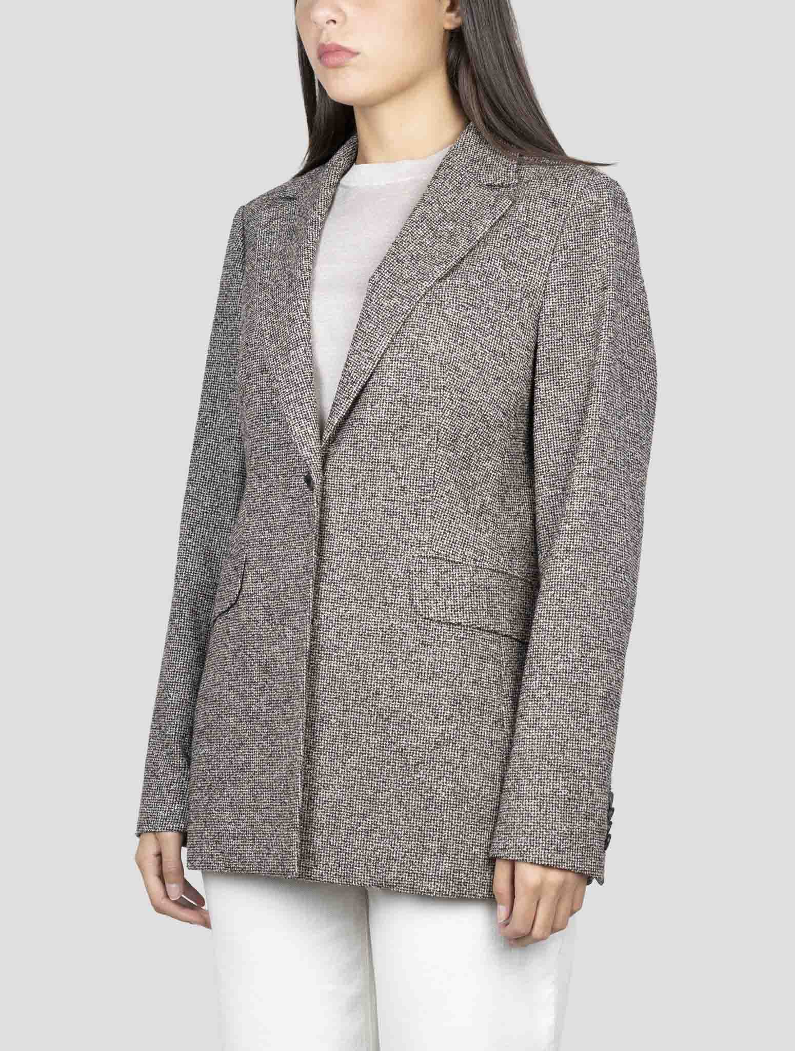 Kiton Brown Virgin Wool Silk Pa Blazer