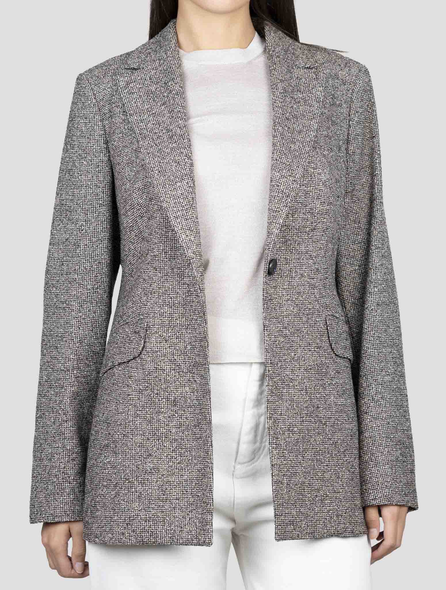 Kiton Brown Virgin Wool Silk Pa Blazer