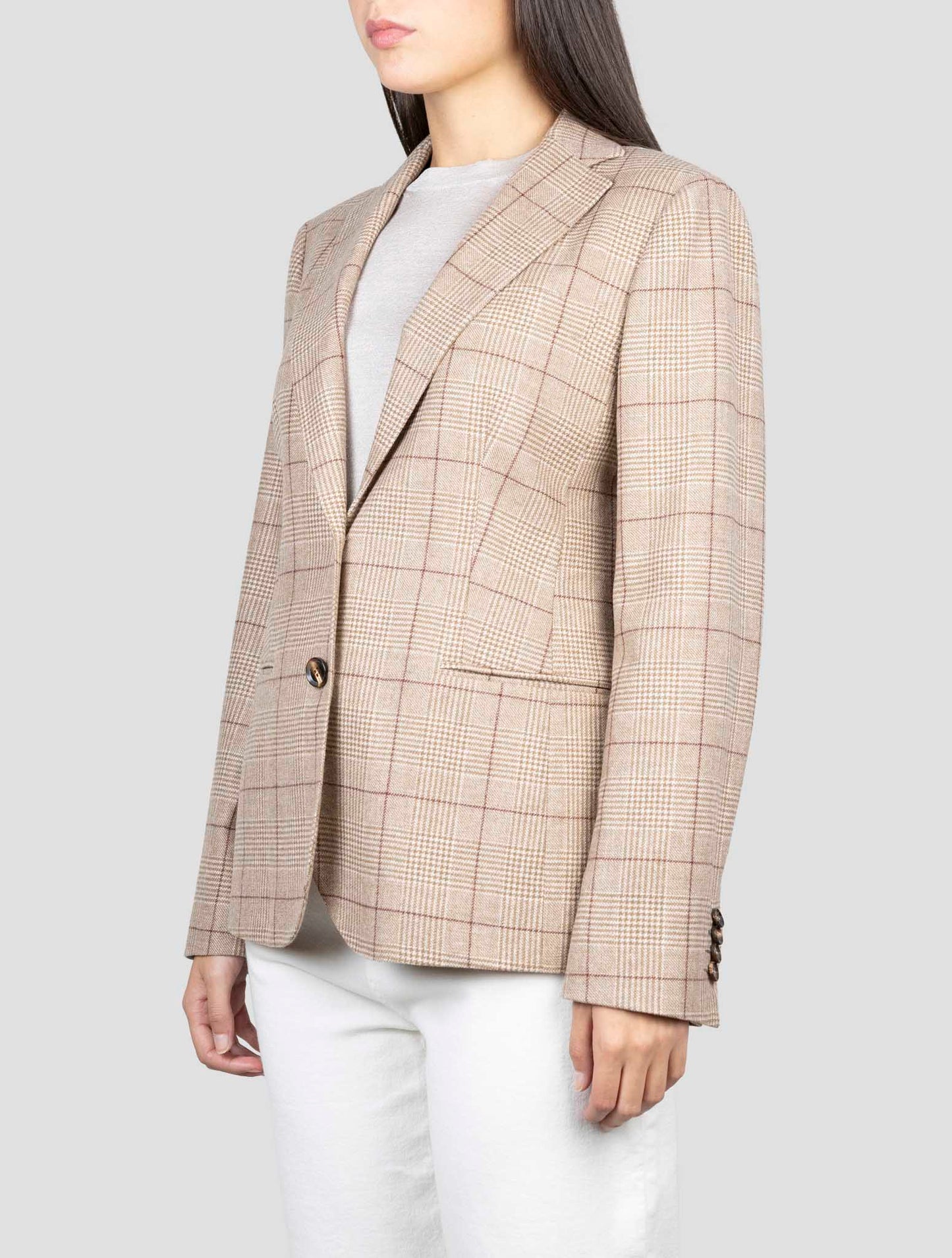Kiton Brown Wool Cashmere Blazer