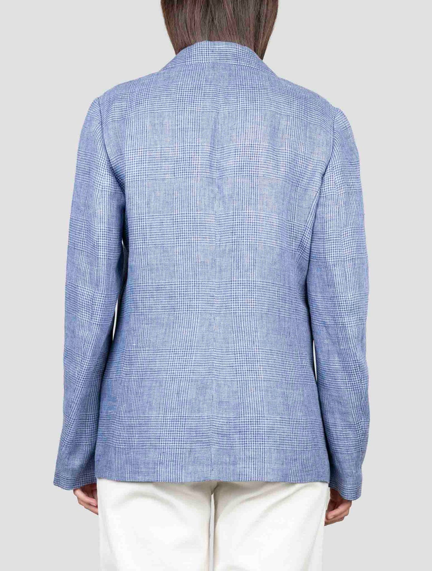 Kiton Blue Linen Blazer