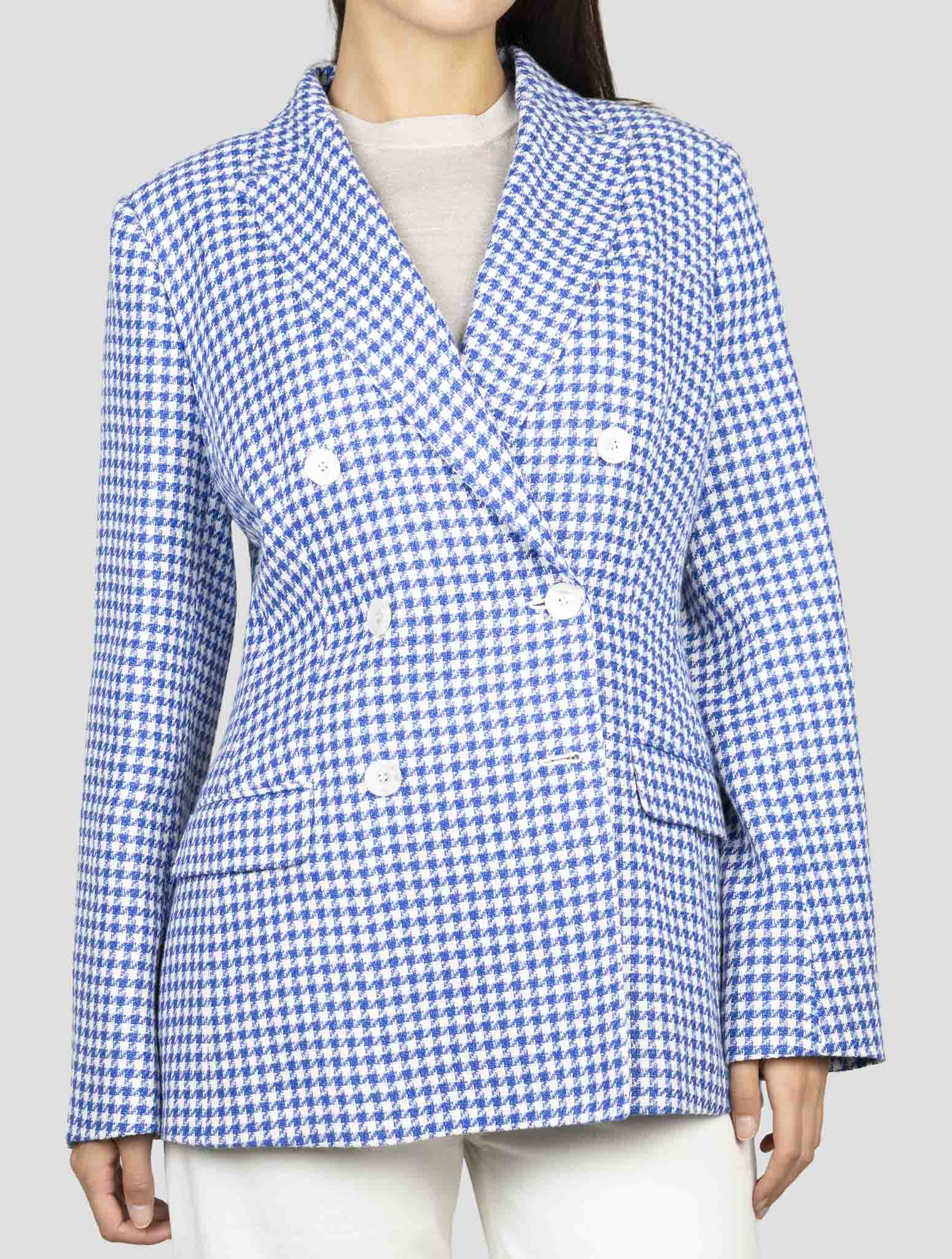 Kiton Blue White Cashmere Linen Blazer