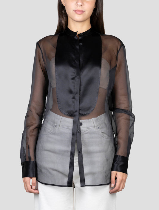 Kiton Black Silk Shirt
