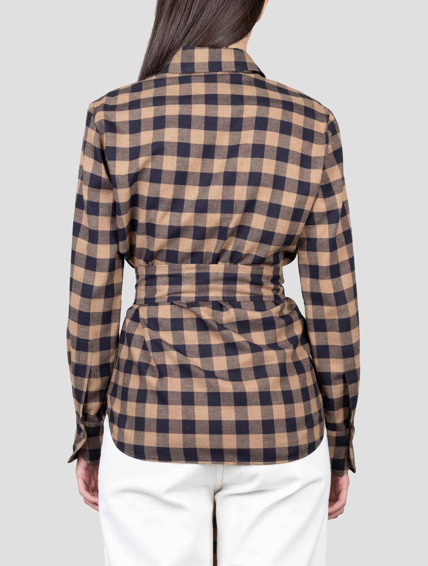 Kiton Brown Cotton Wool Shirt