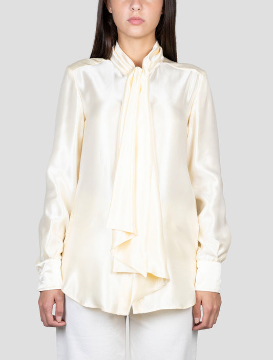 Kiton Yellow White Viscose Silk Shirt
