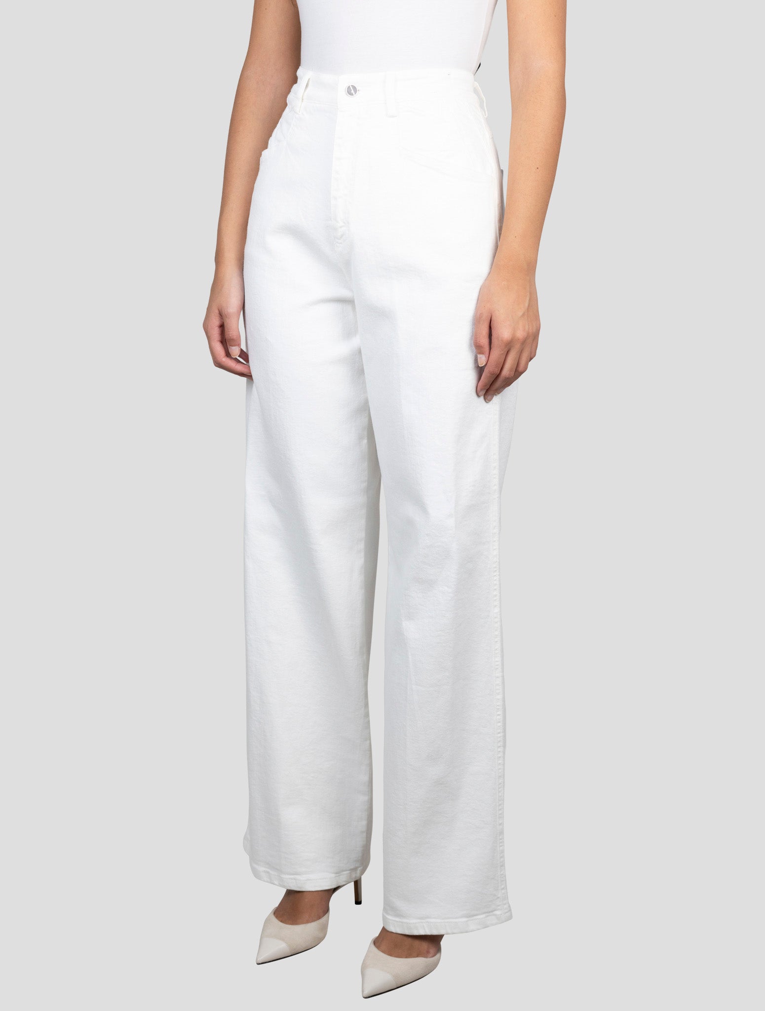 Kiton White Cotton Ea Jeans