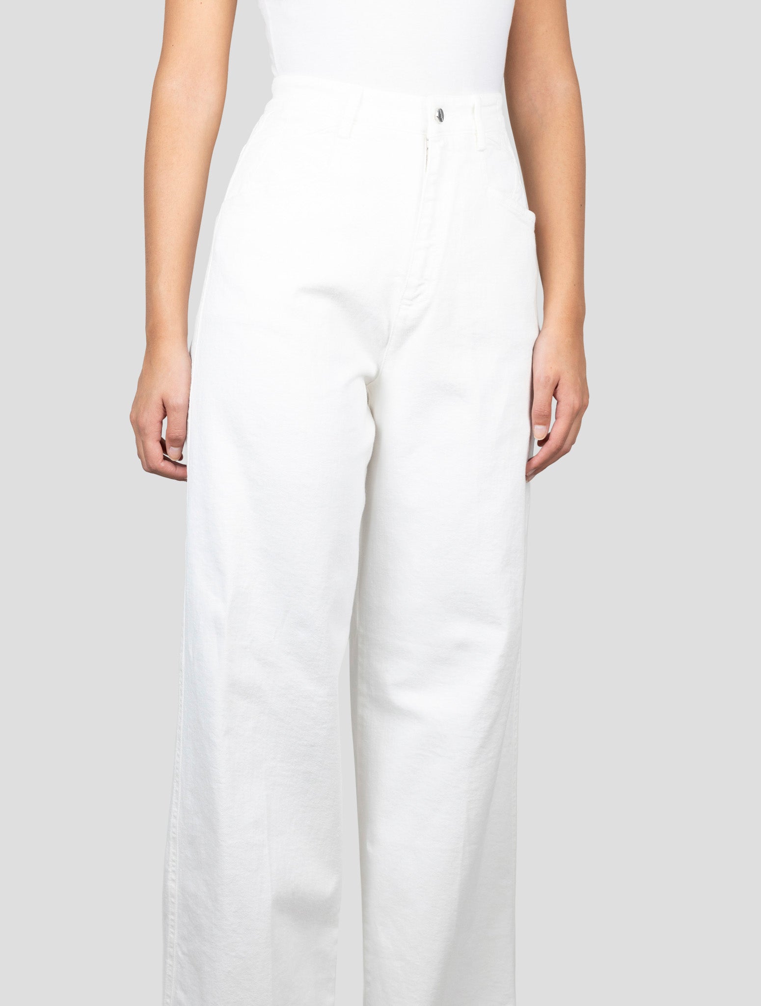 Kiton White Cotton Ea Jeans