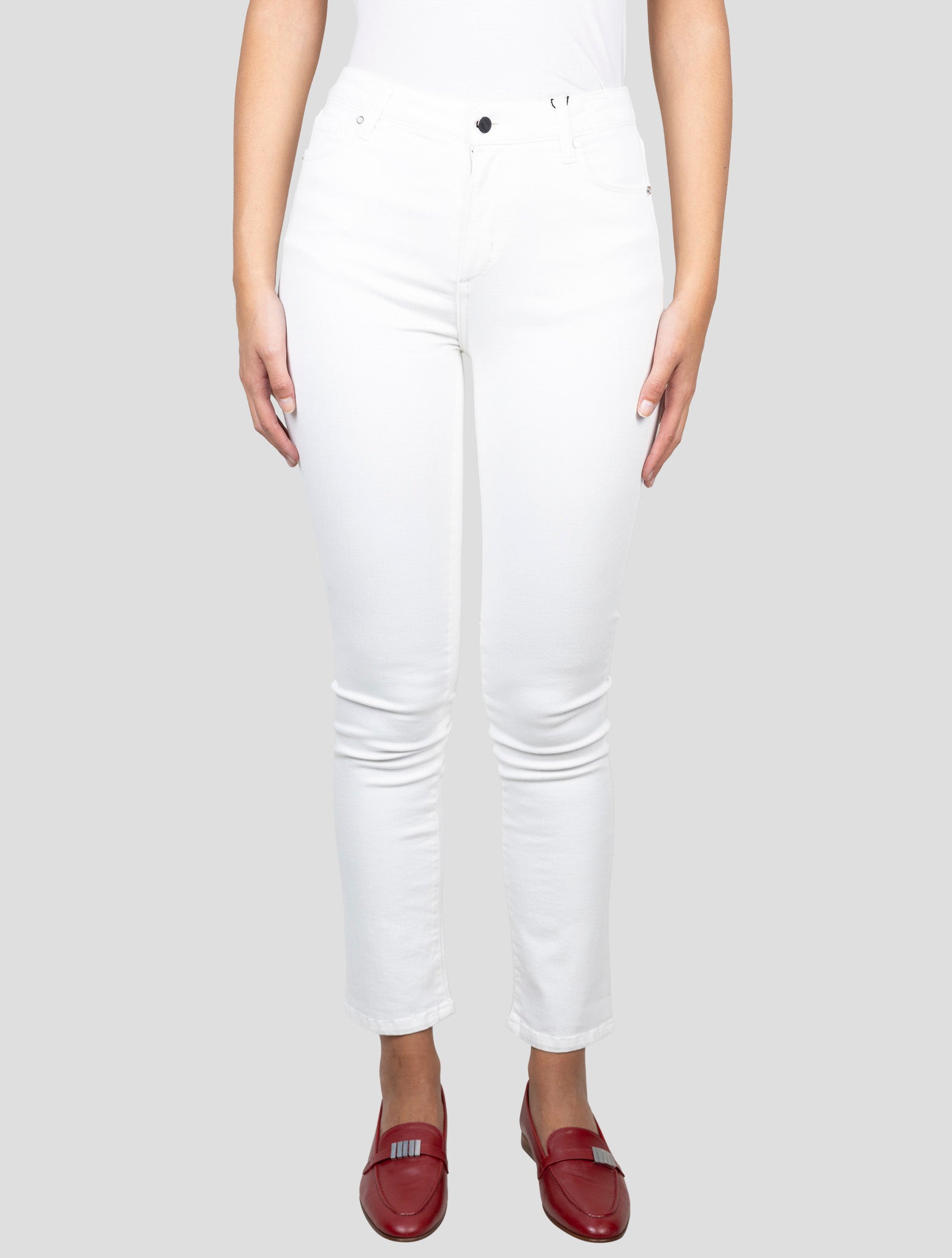 Kiton White Cotton Ea Jeans
