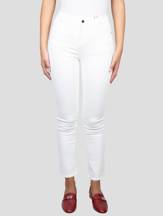 Kiton White Cotton Ea Jeans