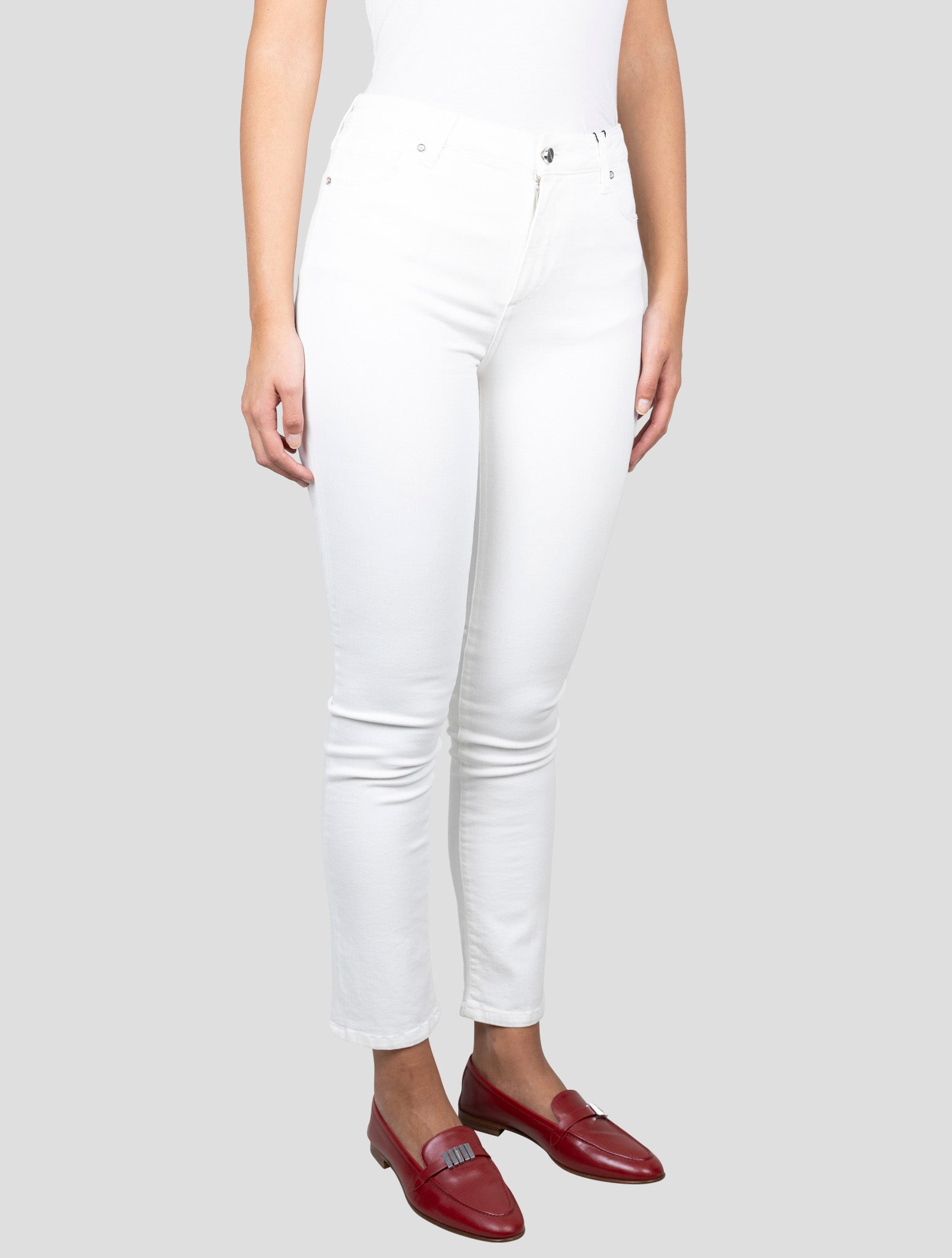 Kiton White Cotton Ea Jeans