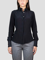 Kiton Black Silk Shirt