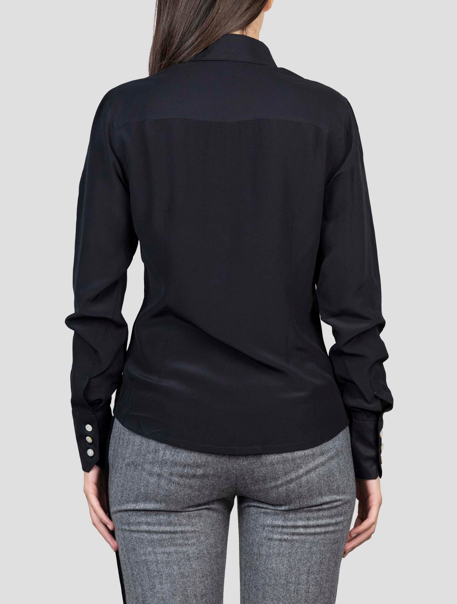 Kiton Black Silk Shirt