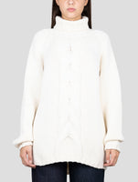 Kiton White Cashmere Sweater Turtleneck