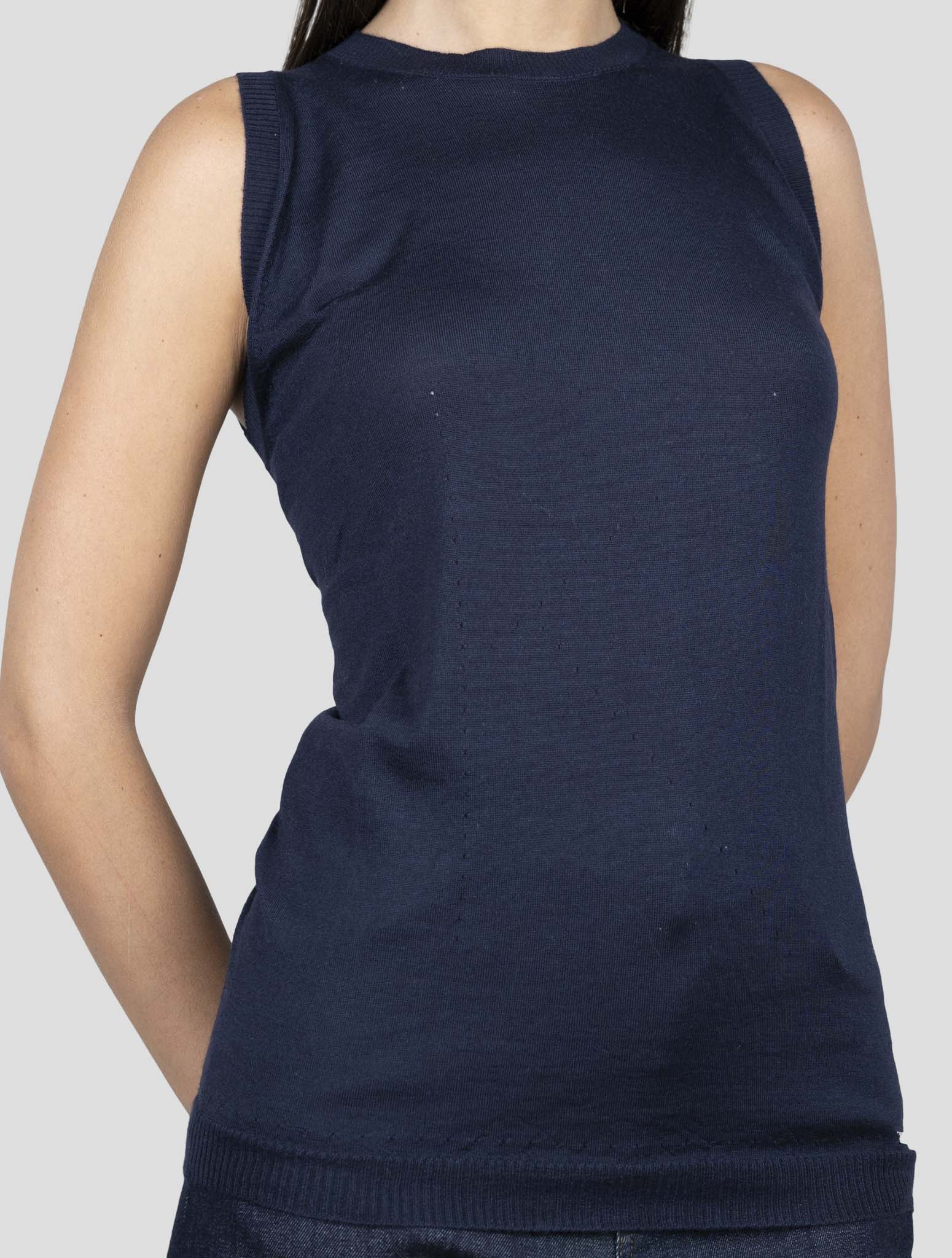 Kiton Blue Cashmere Silk Sweater Crewneck